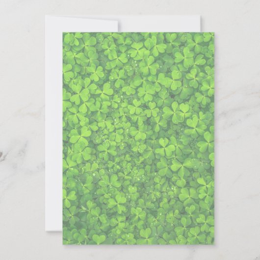 Clover Leaf Field met FAUX Gold Foil Lijst Kaart (Achterkant)