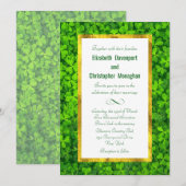 Clover Leaf Field met FAUX Gold Foil Lijst Kaart (Voorkant / Achterkant)