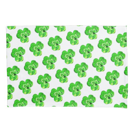 Clover Leaf Pillow Hoesje Kussensloop (Voorkant)