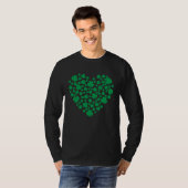 Clover Leaf Shamrock Heart St Patrick's Day For Wo T-shirt (Voorkant volledig)