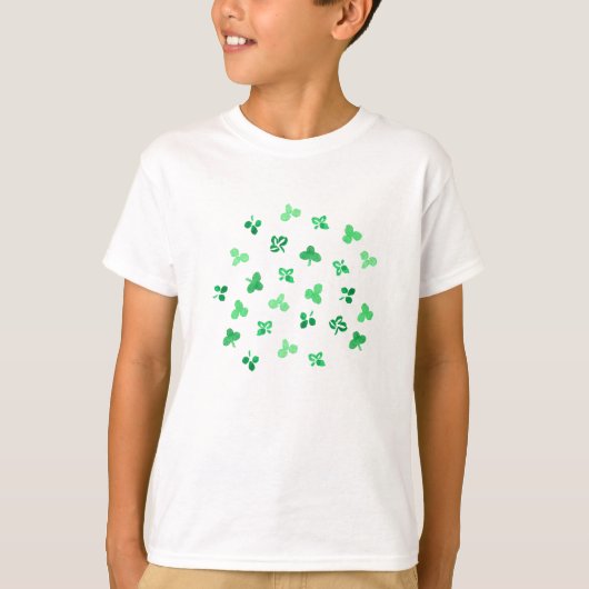 Clover Leaves Kinderen Short hoeve Raglan T-Shirt (Voorkant)