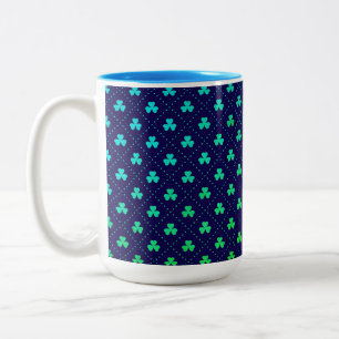 Clover Leaves St. Patrick's Day Patroon-53223 Tweekleurige Koffiemok