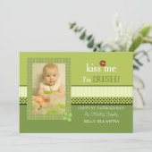 Clover Lijst St. Patrick's Day Photo Card Kaart (Staand voorkant)