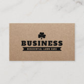 Clover Logo Rustic Kraft Visitekaartje (Voorkant)