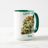 Clover Lovers Pizza St. Patrick's Day Mok (Voorkant rechts)