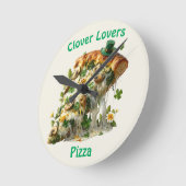 Clover Lovers Pizza St. Patrick's Day Ronde Klok (Hoek)