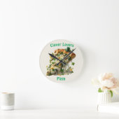 Clover Lovers Pizza St. Patrick's Day Ronde Klok (Huis)