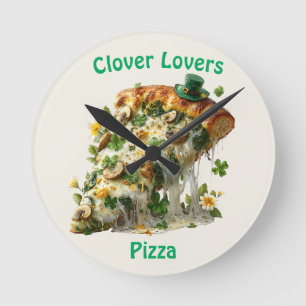 Clover Lovers Pizza St. Patrick's Day Ronde Klok