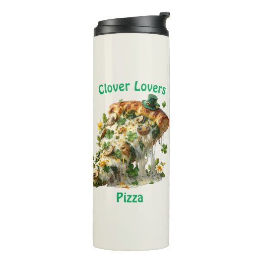 Clover Lovers Pizza St. Patrick's Day Thermosbeker (Gedraaid links)