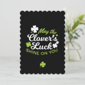 Clover Luck Charm: May the Clover's Luck Shine Feestdagenkaart (Staand voorkant)