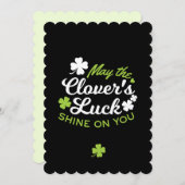 Clover Luck Charm: May the Clover's Luck Shine Feestdagenkaart (Voorkant / Achterkant)