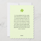 Clover Luck Charm: May the Clover's Luck Shine Feestdagenkaart (Achterkant)