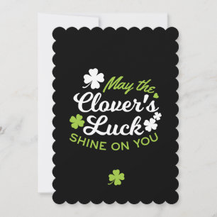 Clover Luck Charm: May the Clover's Luck Shine Feestdagenkaart