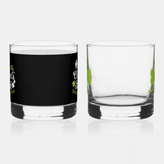 Clover Luck Charm: May the Clover's Luck Shine Whisky Glas (Rechts)