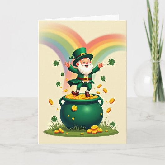Clover Luck Kabouter Scènekaart Kaart (Voorkant)