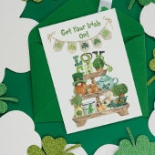 Clover Luck Leprechaun Irish St Patricks Day Kaart