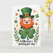 Clover Luck Scene Grootkaart Kaart (Gele Bloem)