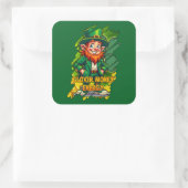 Clover Money Energy – Lucky Leprechaun Autocolante Vierkante Sticker (Tas)