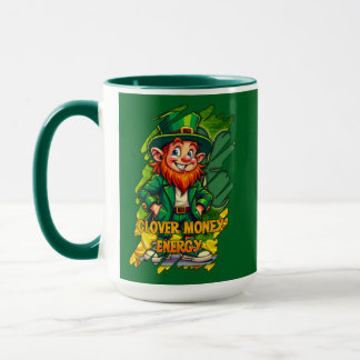 Clover Money Energy – Lucky Leprechaun - caneca Mok