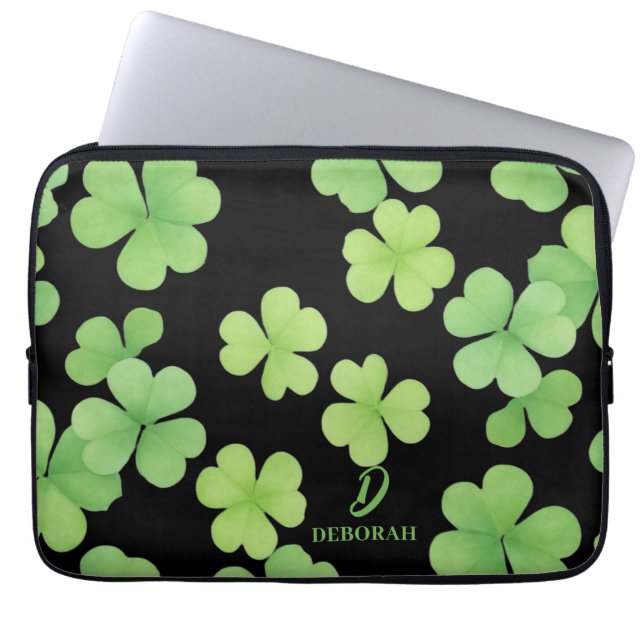 Clover Monogram Laptophoes Laptop Sleeve (Voorkant)