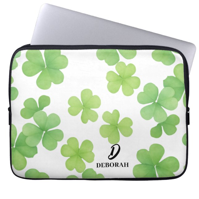 Clover Monogram Laptophoes Laptop Sleeve (Voorkant)