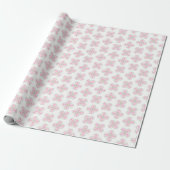 Clover Moroccan Quatrefoil in Pink and Green Cadeaupapier (Uitgerold)