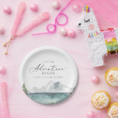 CLOVER Mountain Lake Adventure Baby shower Papieren Bordje (Feest)