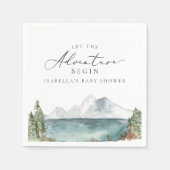 CLOVER Mountain Lake Adventure Baby shower Servet (Voorkant)