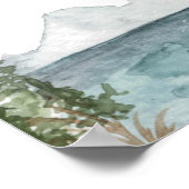 CLOVER Mountain Lake Pine Outdoorbruiloft Welkom Poster (Hoek)