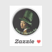 Clover Oorbel St. Patrick's Day Sticker (Vel)