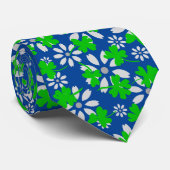 Clover-patroon 01w blauw BG Stropdas (Opgerold)