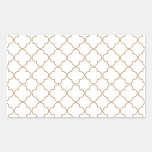 Clover Patroon 1 Sand Rechthoekige Sticker (Voorkant)