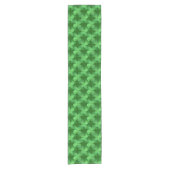 Clover Pattern Irish Shamrock Bold Botanical Korte Tafelloper (Voorkant)