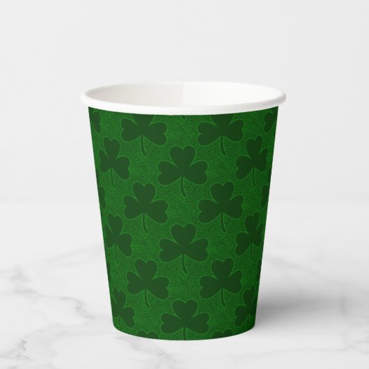 Clover Pattern Paper Cup Papieren Bekers (Links)
