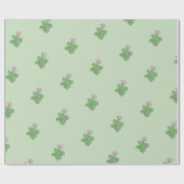 Clover Plant Flower Green Simple Elegant Cadeaupapier (Vlak)