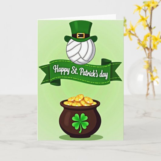 Clover Pot St. Patrick's Day Kaart (Gele Bloem)