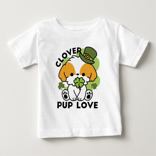 Clover Pup Love - St. Patrick's Day Dog Design (Voorkant)