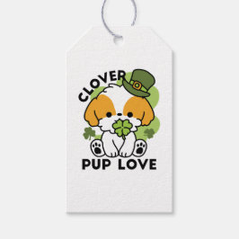 Clover Pup Love - St. Patrick's Day Dog Design Cadeaulabel