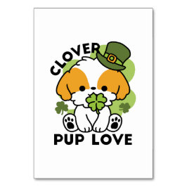 Clover Pup Love - St. Patrick's Day Dog Design Kaart