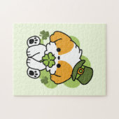 Clover Pup Love - St. Patrick's Day Dog Design Legpuzzel (Horizontaal)