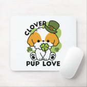 Clover Pup Love - St. Patrick's Day Dog Design Muismat (Met muis)