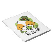 Clover Pup Love - St. Patrick's Day Dog Design Notitieblok (Schuin)