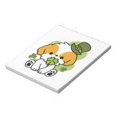 Clover Pup Love - St. Patrick's Day Dog Design Notitieblok (Linkerzijde)