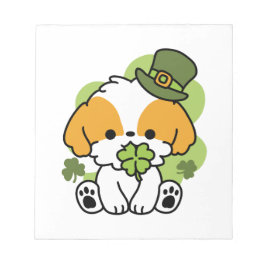 Clover Pup Love - St. Patrick's Day Dog Design Notitieblok