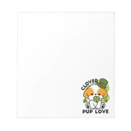 Clover Pup Love - St. Patrick's Day Dog Design Notitieblok