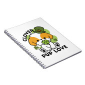 Clover Pup Love - St. Patrick's Day Dog Design Notitieboek (Rechterzijde)