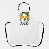 Clover Pup Love - St. Patrick's Day Dog Design Schort (Voorkant)