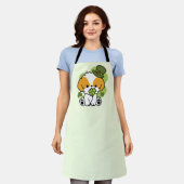 Clover Pup Love - St. Patrick's Day Dog Design Schort (Gedragen)