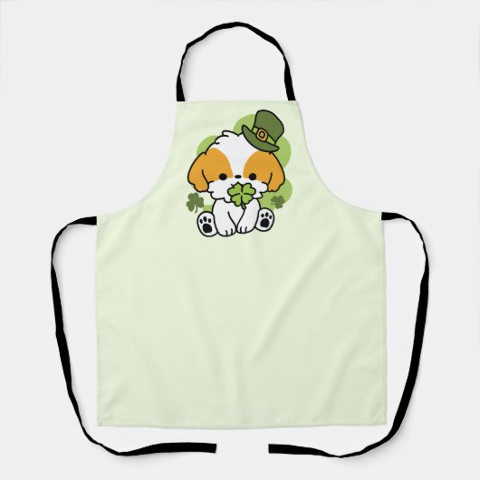 Clover Pup Love - St. Patrick's Day Dog Design Schort (Voorkant)