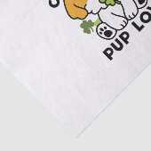 Clover Pup Love - St. Patrick's Day Dog Design Tissuepapier (Detail)